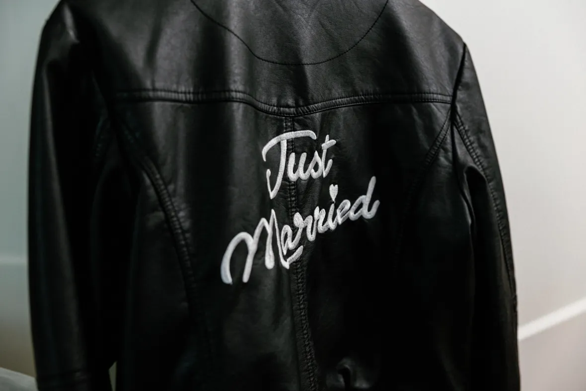 Just Married leather jacket