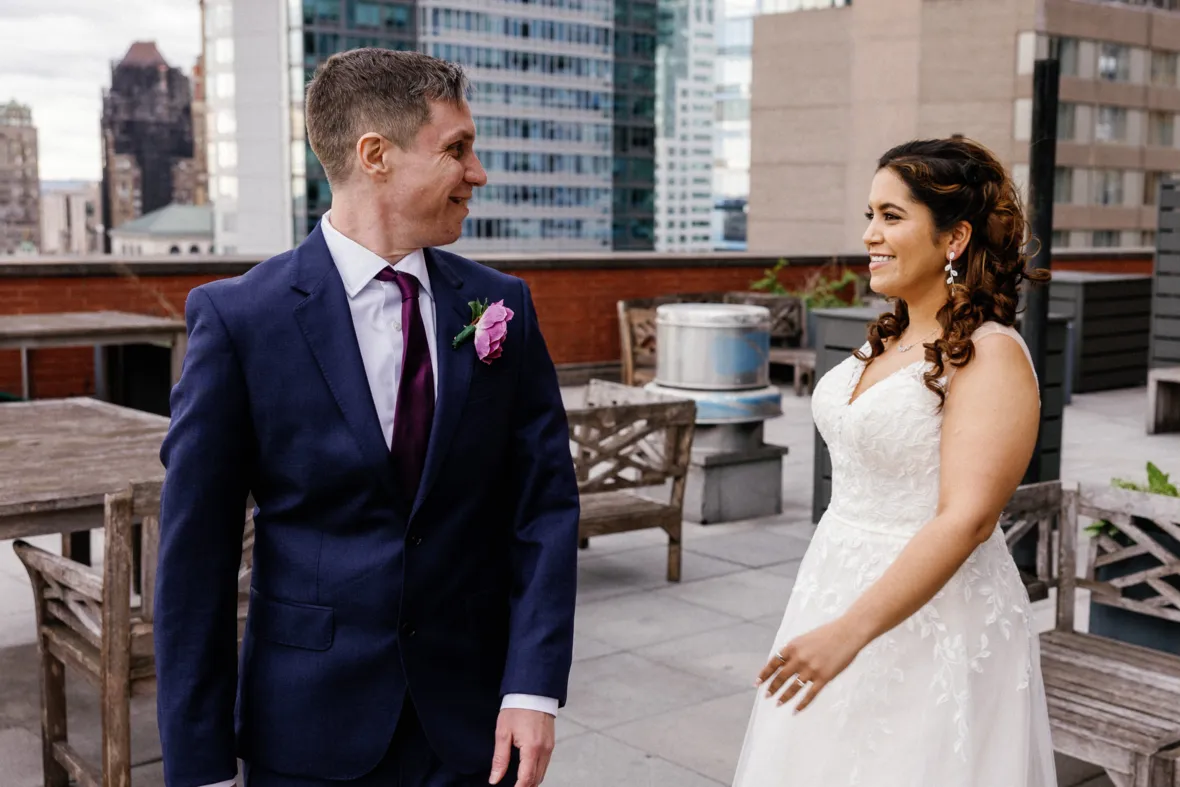 First look groom reaction