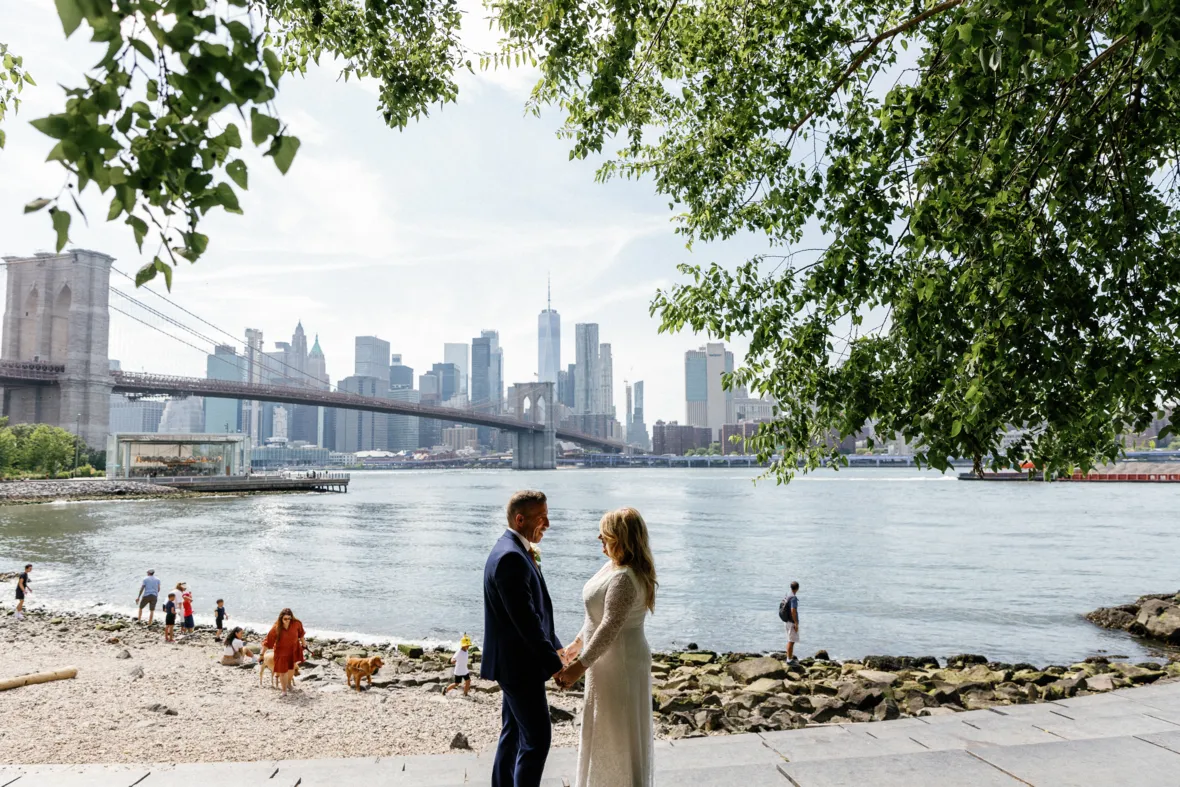 DUMBO wedding portrait