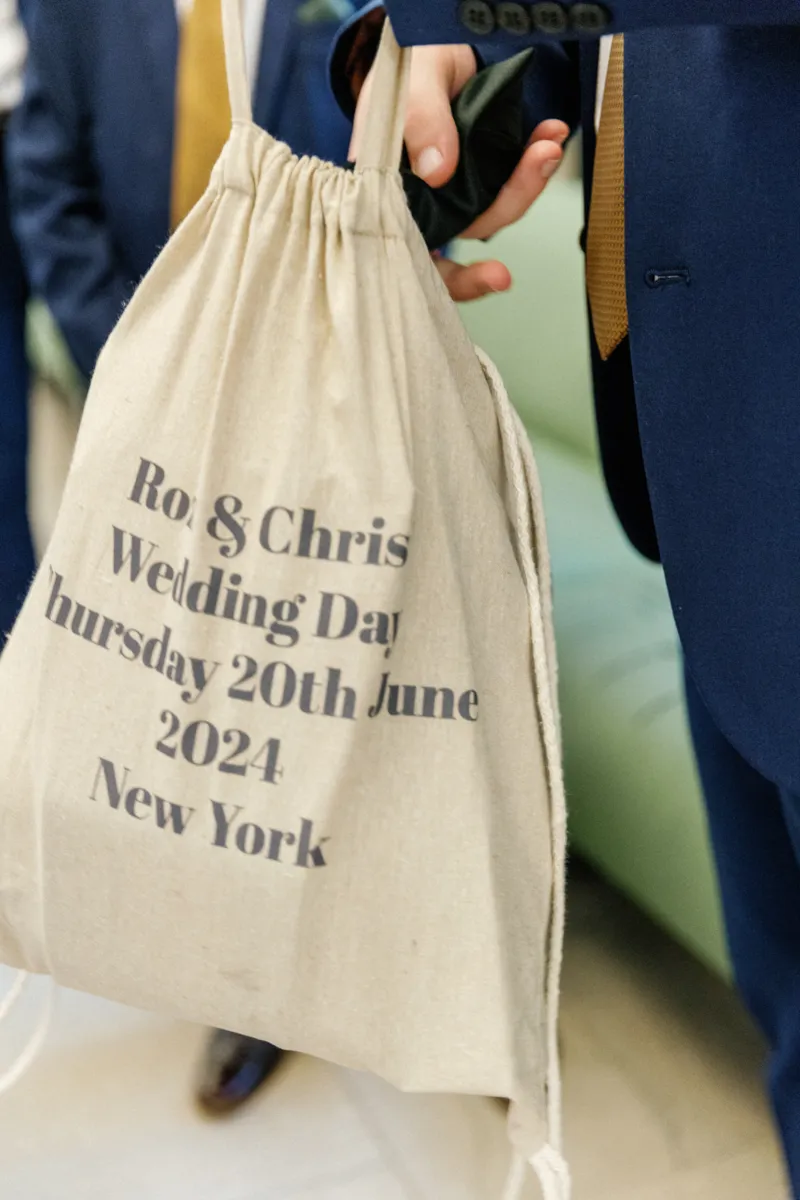 Custom tote wedding bag