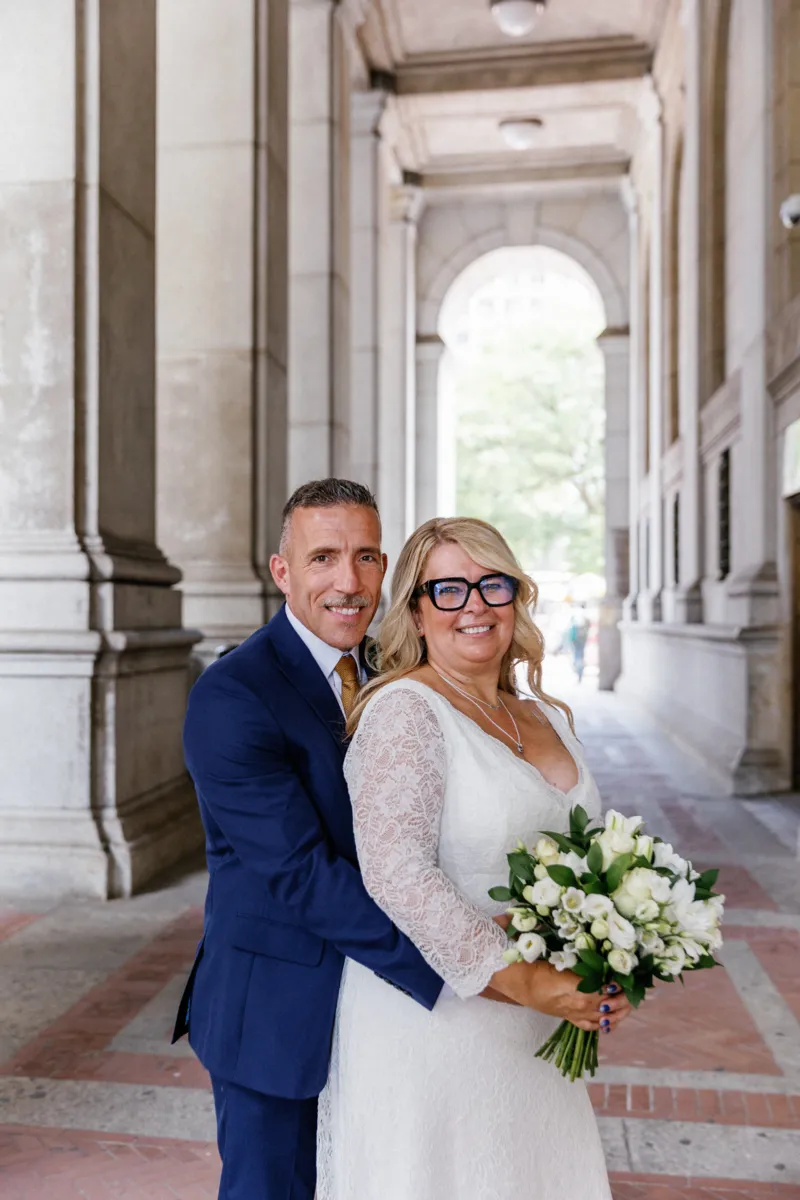 City Hall wedding portrait