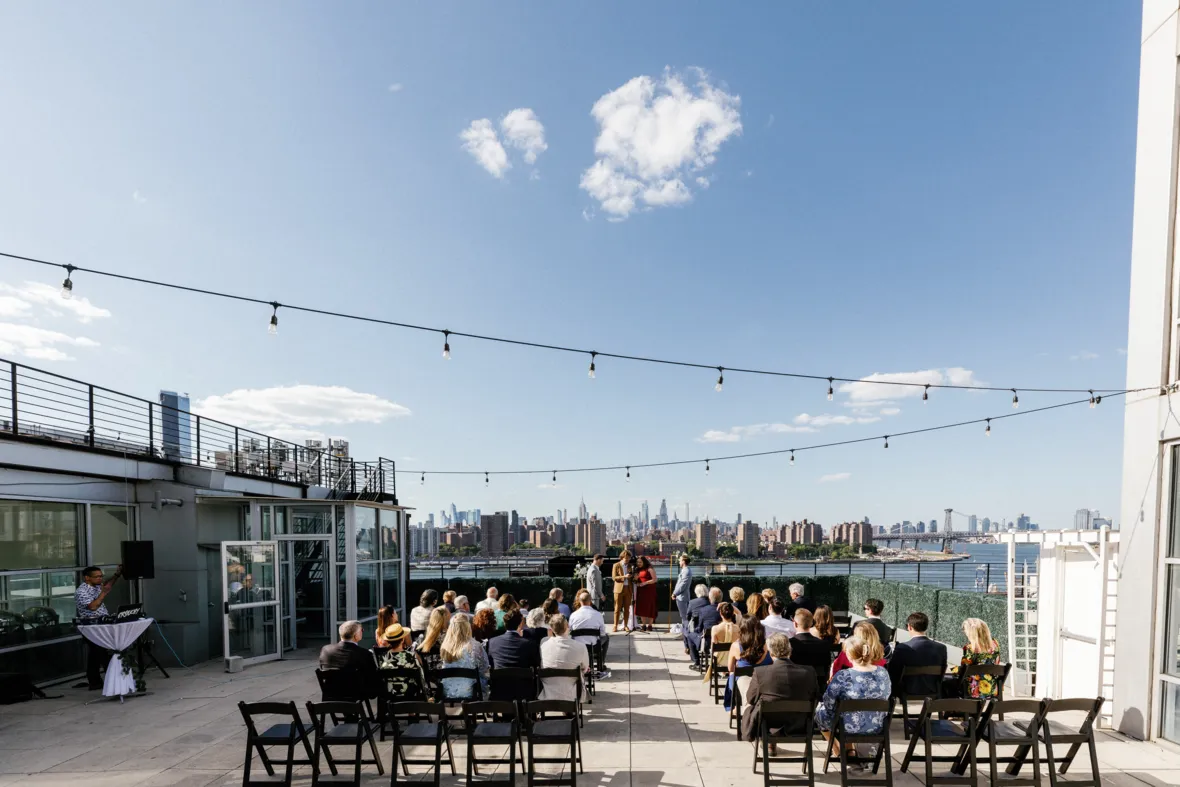 Rooftop wedding ceremony