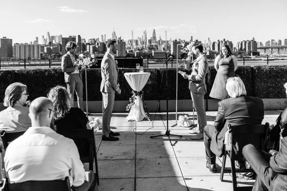 Rooftop wedding ceremony