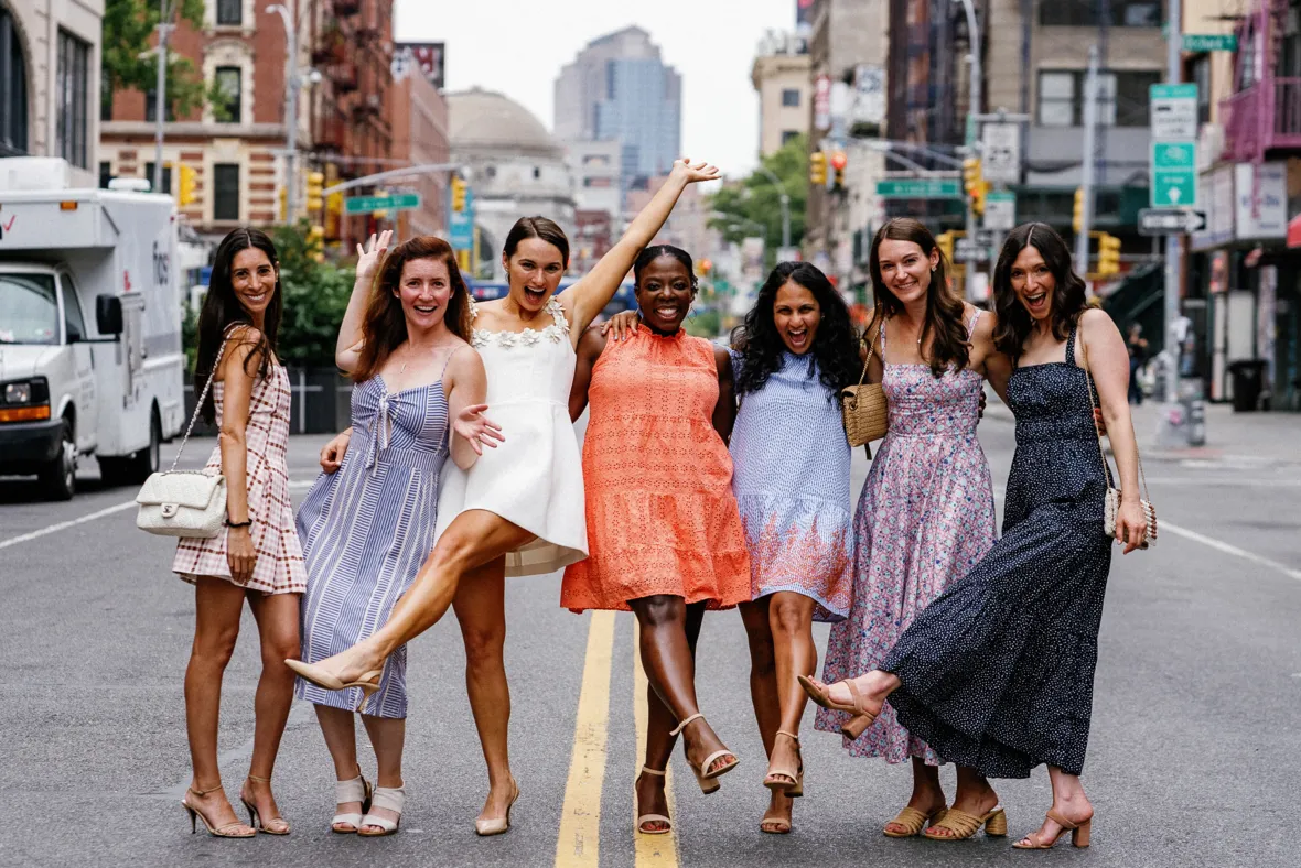 Bride with friends