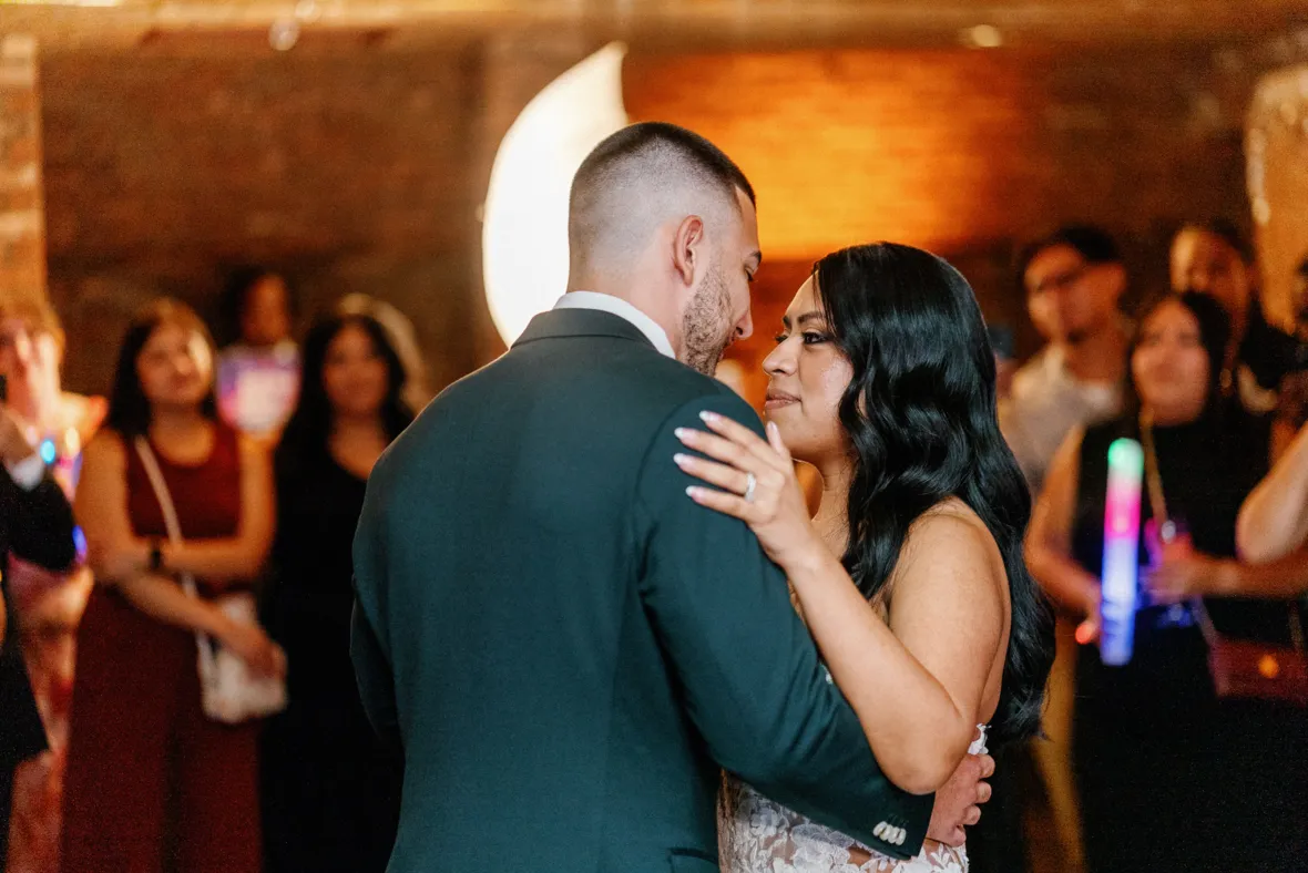 Bride and groom first dance