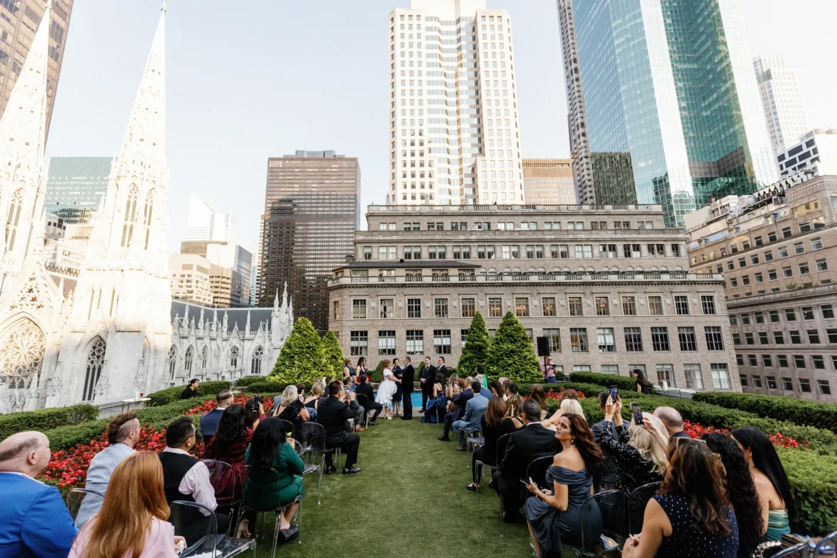 Rooftop wedding ceremony