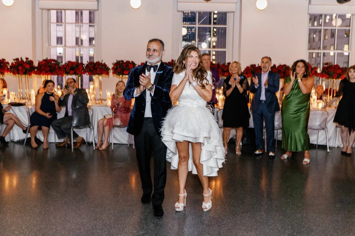 Bride and groom first dance